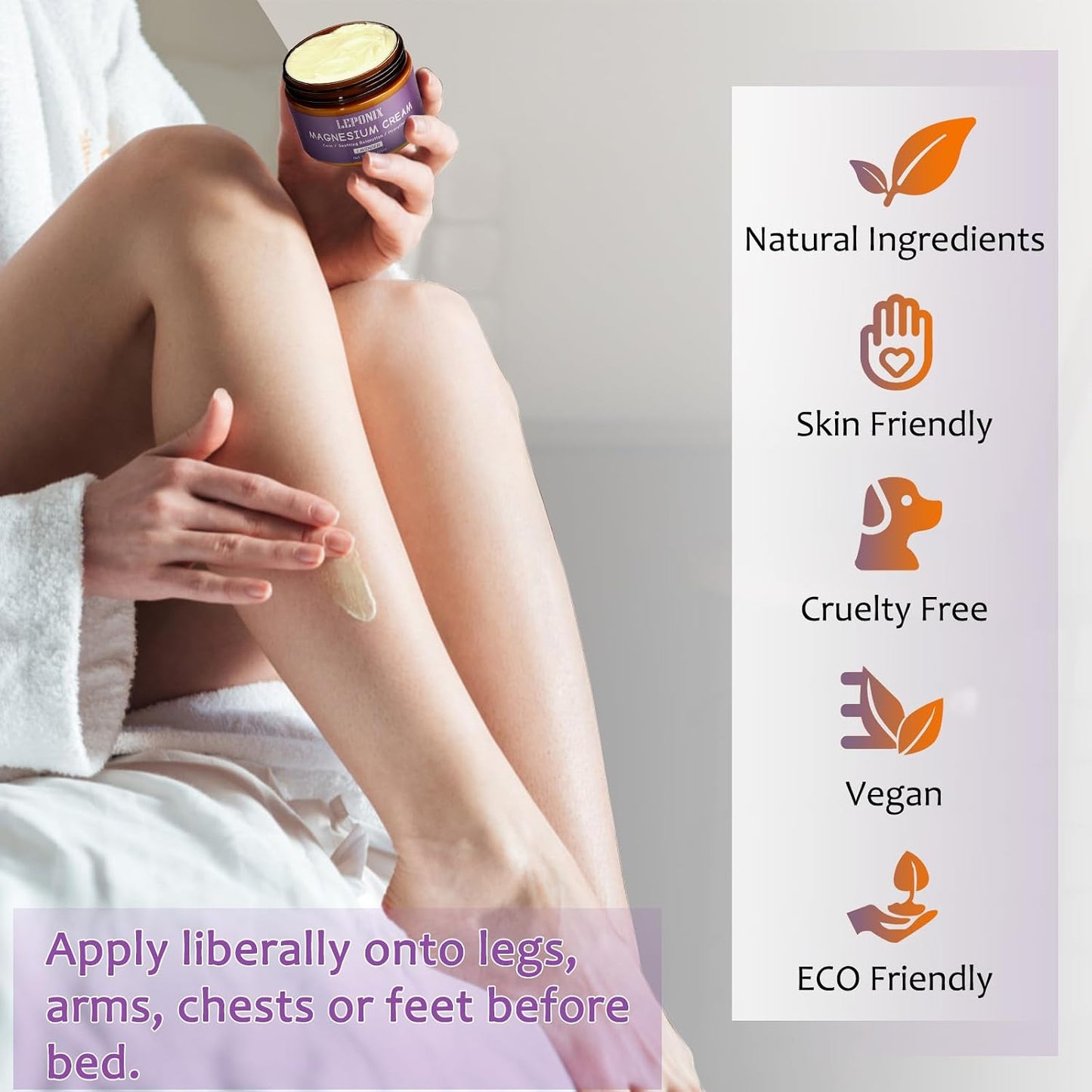 Magnesium Cream for Sleep & Muscle Recovery - Soothing Topical Magnesium Lotion for Leg Cramps, Joint Comfort, Pain Relief - Relaxing Magnesium Body Butter for Men Women Kids (120Ml, Lavender)