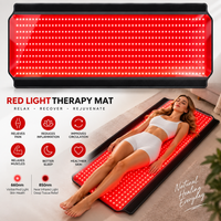 Full Body Red Light Therapy Mat, 59.1"*25.6" Whole Red Light Therapy Pad for Body with 660Nm & 850Nm, 600 Leds Redlight Blanket with Adjustable Timer & Intensity, Gifts for Women, Men, and Pets