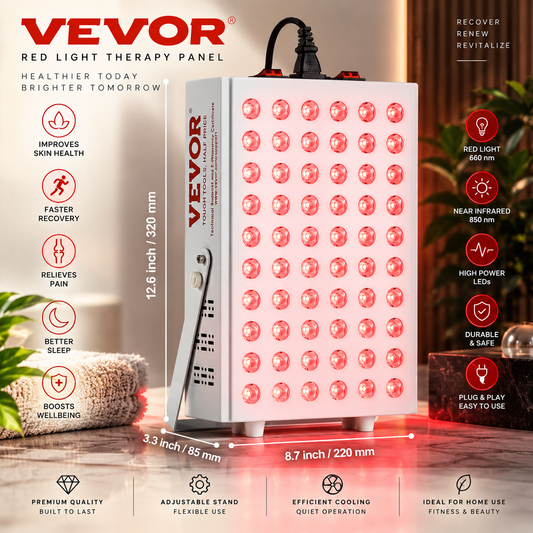 Succebuy Red Light Therapy for Body Face 60 Dual-Chip Leds Red 660Nm & 850Nm Combo High Power Red Light Therapy Panel
