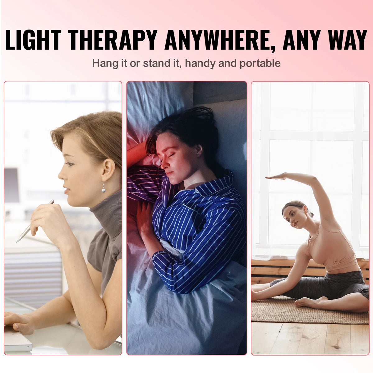 Succebuy Red Light Therapy for Body Face 60 Dual-Chip Leds Red 660Nm & 850Nm Combo High Power Red Light Therapy Panel