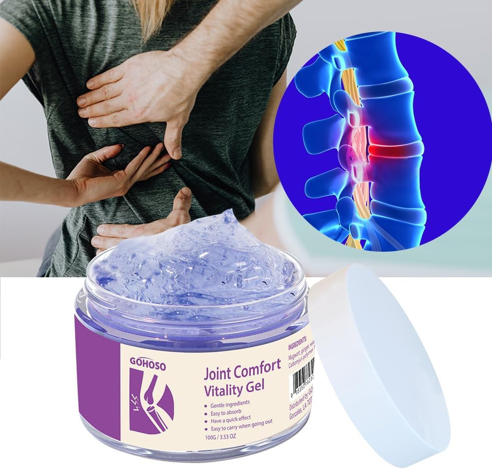 Joint Purple Gel, Cooling Massage Cream with Turmeric for Back, Neck, Joints & Muscles – Hydrating Gel for Active Lifestyles